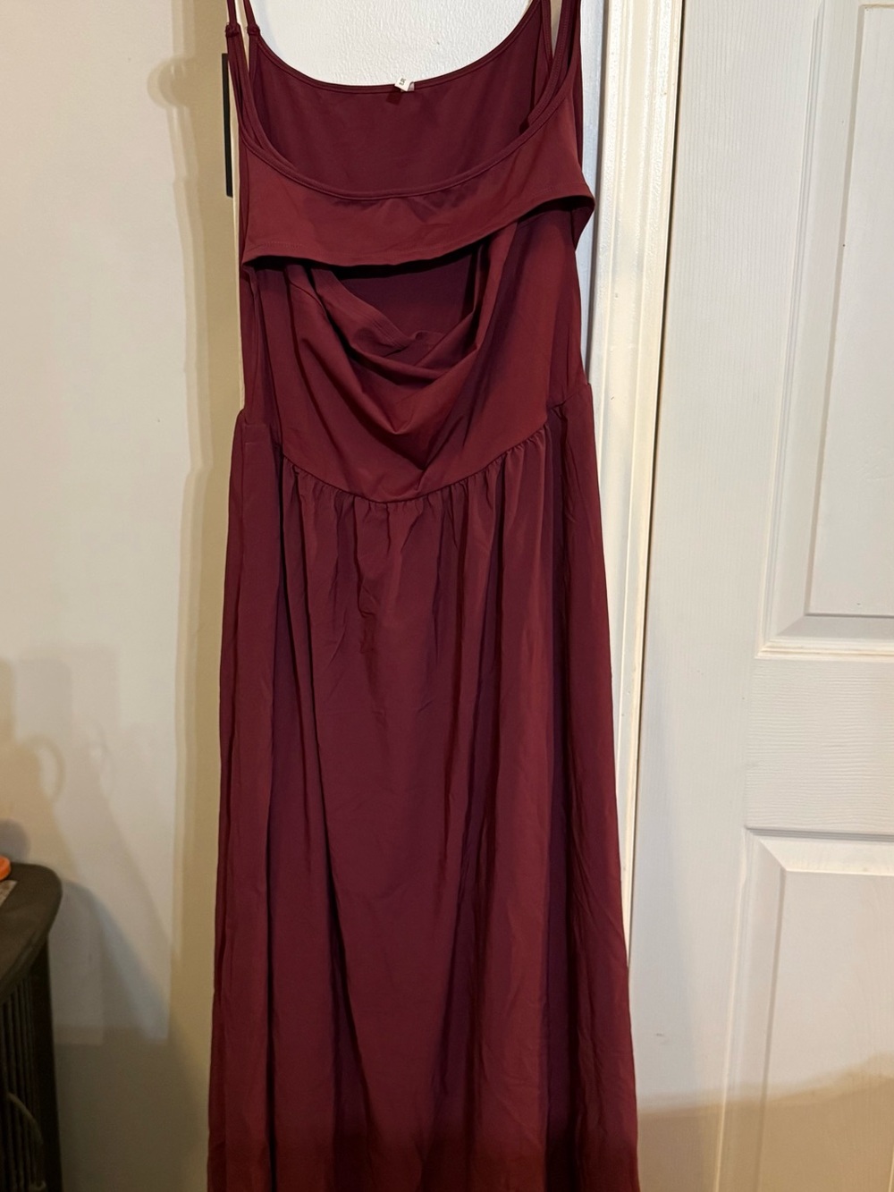 NWT HALARA Women’s Burgundy Cowl Neck Maxi Dress SZ XL